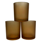 10 Pack Brown Frosted Glass Votive Tealight Candle Holders House Party Centerpiece Xmas Wedding Decor Glass Candlestick Party Decorations Bridal Valentines Event