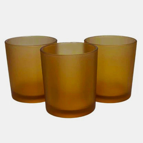 10 Pack Brown Frosted Glass Votive Tealight Candle Holders House Party Centerpiece Xmas Wedding Decor Glass Candlestick Party Decorations Bridal Valentines Event 2