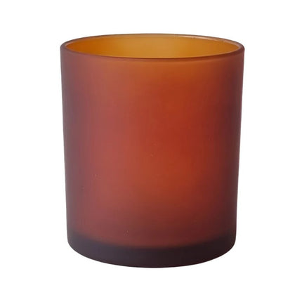 10 Pack Brown Frosted Glass Votive Tealight Candle Holders House Party Centerpiece Xmas Wedding Decor Glass Candlestick Party Decorations Bridal Valentines Event 5