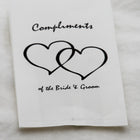 100 Pack Wedding Cake Bags Greaseproof Wax Paper Slice Take Home Favour Heart n Message