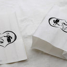 100 Pack Wedding Cake Bags Greaseproof Wax Paper Slice Take Home Favour Bride Groom in Heart