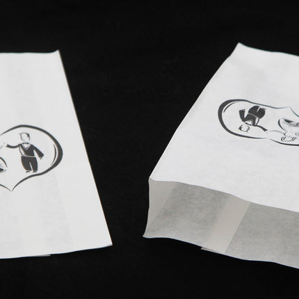 100 Pack Wedding Cake Bags Greaseproof Wax Paper Slice Take Home Favour Bride Groom in Heart 2