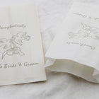 50 Pack Wedding Cake Bags Greaseproof Wax Paper Slice Take Home Favour Silver Doves