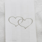 50 Pack Wedding Cake Bags Greaseproof Wax Paper Slice Take Home Favour Large Silver Heart