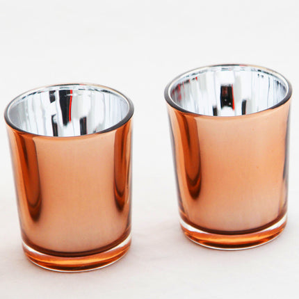 10 Pack Copper Votive Tealight Candle Holders Valentines Day Mercury  Wedding Decor Glass Candlestick Party Decorations Bridal Baby Shower Event 6