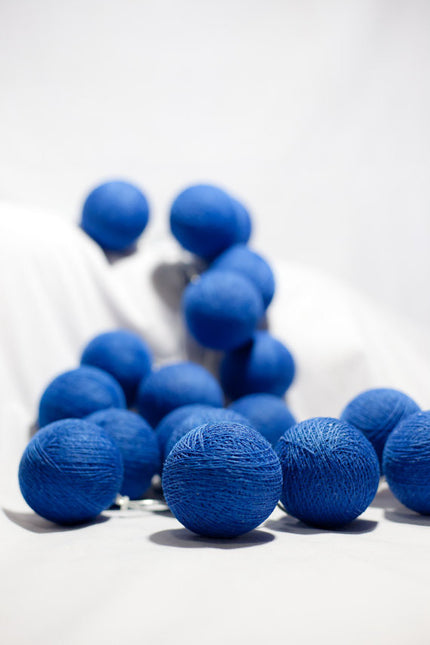 20 Ball Dark Blue 3m String Light Battery Box 5cm Cotton Ball  Christmas Birthday Boy Special Occasion Decoration 2