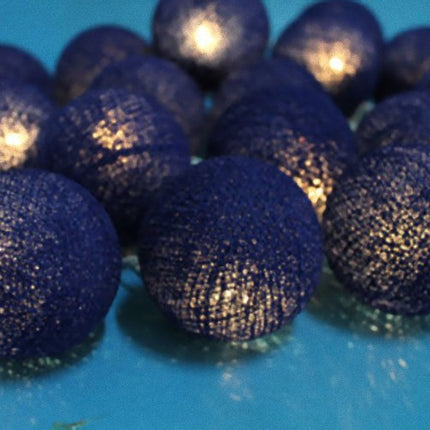 20 Ball Dark Blue 3m String Light Battery Box 5cm Cotton Ball  Christmas Birthday Boy Special Occasion Decoration 6