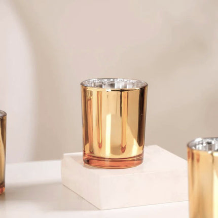 10 Pack Gold Votive Tealight Candle Holders Valentines Day Mercury  Wedding Decor Glass Candlestick Party Decorations Bridal Baby Shower Event 4