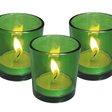 20 Pack Green Glass Votive Candle Holders Table Centreoieces  Xmas Wedding Anniversary Event Recption Party Function or Home Decor