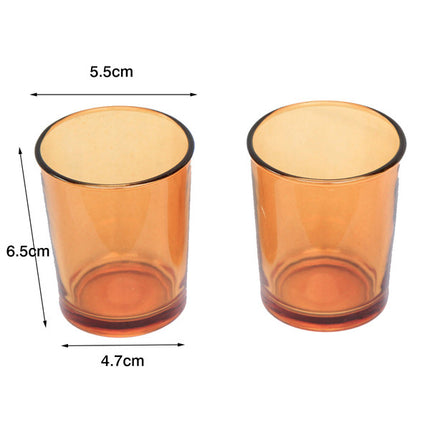 20 Pack Orange Glass Votive Tealight Candle Holders House Party Centerpiece Xmas Wedding Decor Glass Candlestick Party Decorations Bridal Baby Shower Event 2