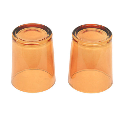 20 Pack Orange Glass Votive Tealight Candle Holders House Party Centerpiece Xmas Wedding Decor Glass Candlestick Party Decorations Bridal Baby Shower Event 3
