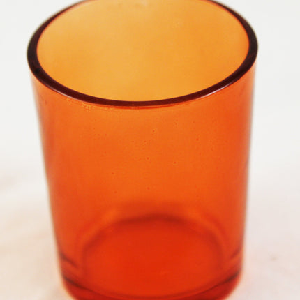 20 Pack Orange Glass Votive Tealight Candle Holders House Party Centerpiece Xmas Wedding Decor Glass Candlestick Party Decorations Bridal Baby Shower Event 7