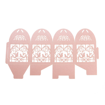 50 Piece Pack - Pink Dove Bird Heart Baby Birth naming Ceremony Bomboniere Favor Lolly Gift Card Box 5
