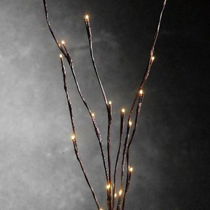 LED Light Bunch Stem - Warm White BATTERY fairy lights - 50cm high 20 bulbs/petals 6