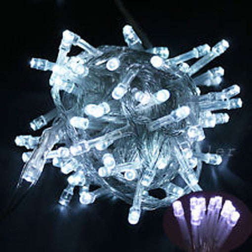 1 Set of 20 LED Plain Artic White Bulb Battery Powered String Lights Christmas Gift Home Wedding Party Bedroom Decoration Table Centrepiece 2