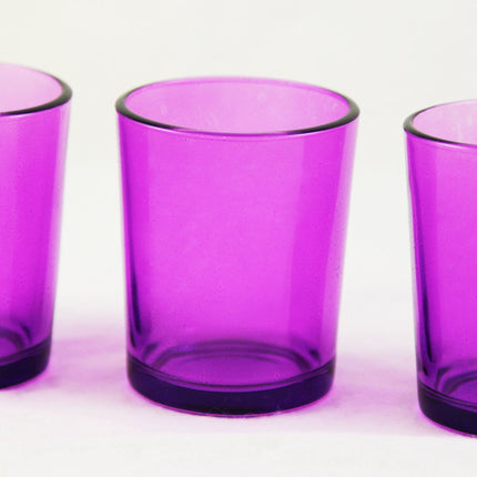 10 Pack Purple Glass Votive Tealight Candle Holders House Party Centerpiece Xmas Wedding Decor Glass Candlestick Party Decorations Bridal Valentines Event 5