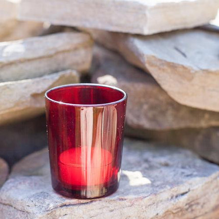 10 Pack Red Glass Votive Tealight Candle Holders House Party Centerpiece Xmas Wedding Decor Glass Candlestick Party Decorations Bridal Valentines Event 2