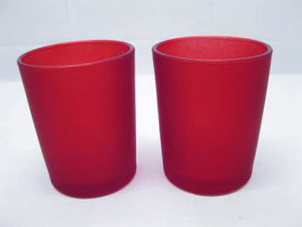 10 Pack Red Frosted Glass Votive Tealight Candle Holders Valentines Day Xmas Wedding Decor Glass Candlestick Party Decorations Bridal Baby Shower Event 3