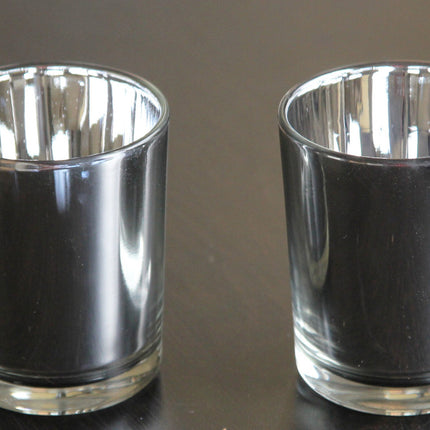20 Pack Silver Mercury Glass Votive Candle Holders Set For Wedding, Bridal And Baby Shower, Party Function or Home Decor 2