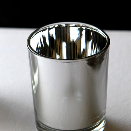20 Pack Silver Mercury Glass Votive Candle Holders Set For Wedding, Bridal And Baby Shower, Party Function or Home Decor 3