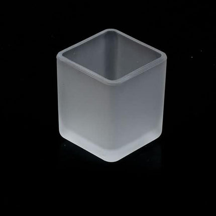 20 Pack Square Cube Frosted Glass 5cm Tealight Candle Holder Festival Decor Wedding Propose Parties Holiday and Home Decor 3