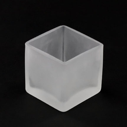 20 Pack Square Cube Frosted Glass 5cm Tealight Candle Holder Festival Decor Wedding Propose Parties Holiday and Home Decor 6