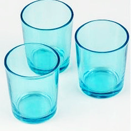 10 Pack Turquoise Glass Votive Tealight Candle Holders House Party Centerpiece Xmas Wedding Decor Glass Candlestick Party Decorations Bridal Baby Shower Event 5