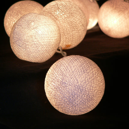 20 White 5cm Ball battery string LED - wedding party home event decoration 5