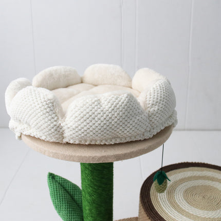 CATIO Log Cat House With White Camelia Cat Scratching Tree 3