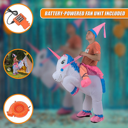 UNICORN Fancy Dress Inflatable Suit -Fan Operated Costume 7