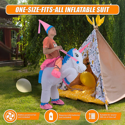UNICORN Fancy Dress Inflatable Suit -Fan Operated Costume 8