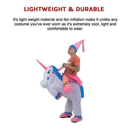 UNICORN Fancy Dress Inflatable Suit -Fan Operated Costume 10