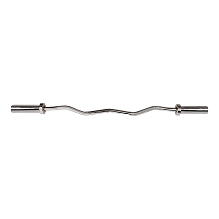 120cm Chrome Olympic EZ Curl Bar – Weightlifting Barbell for Home Gym Training 4