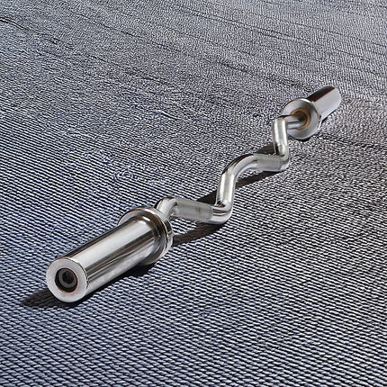 120cm Chrome Olympic EZ Curl Bar – Weightlifting Barbell for Home Gym Training 5