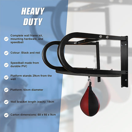 Speedball with Wall Frame – Boxing Punching Bag Training Set for Home Gym 8
