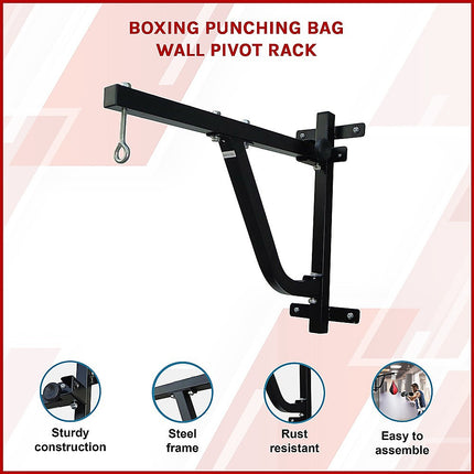 Boxing Punching Bag Wall Pivot Rack – Swivel Mount for Home Gym 3