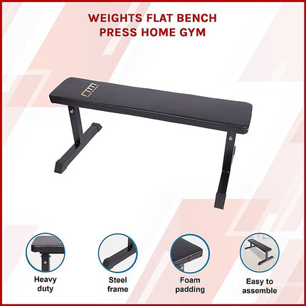 Weights Flat Bench Press Home Gym 3