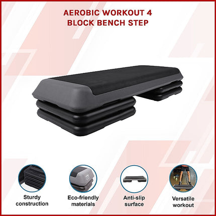 Aerobic Workout 4 Block Bench Step 3