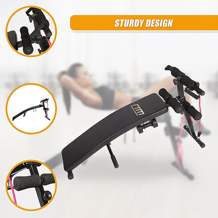 Foldable Incline Sit Up Bench for Home Gym Ab Workout Training 7