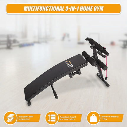 Foldable Incline Sit Up Bench for Home Gym Ab Workout Training 8