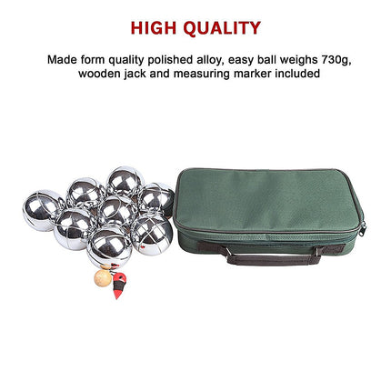 Deluxe Boules Bocce 8 Alloy Ball Set 8