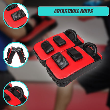 2 x Thai Boxing Punch Focus Pad Mitts Training Strike Shields Set 7