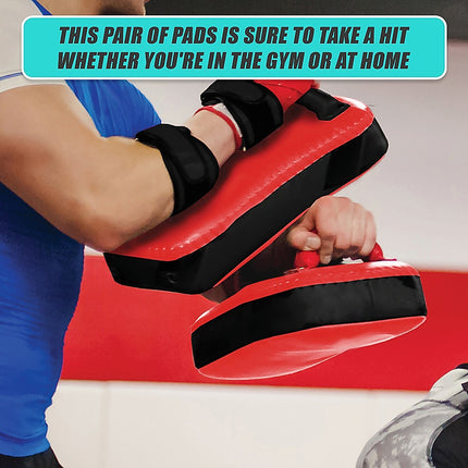 2 x Thai Boxing Punch Focus Pad Mitts Training Strike Shields Set 8