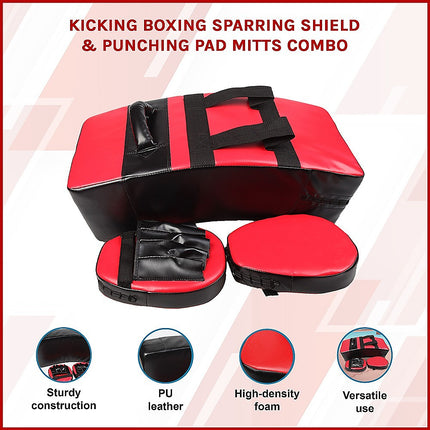 Kickboxing Shield & Punching Pad Combo – Sparring Training Strike Set 3