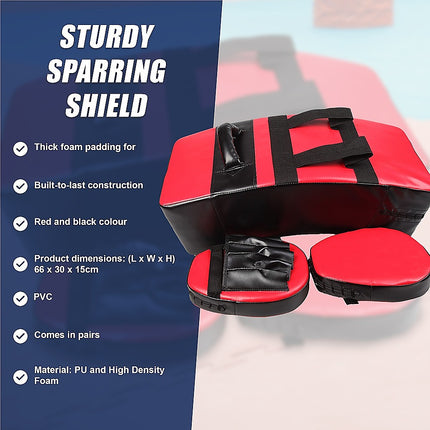 Kickboxing Shield & Punching Pad Combo – Sparring Training Strike Set 8