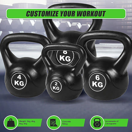 4pcs Exercise Kettle Bell Weight Set 20KG 8