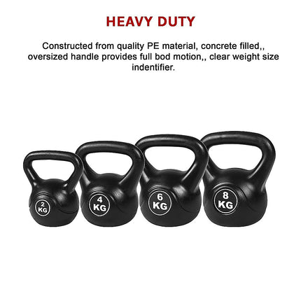 4pcs Exercise Kettle Bell Weight Set 20KG 10