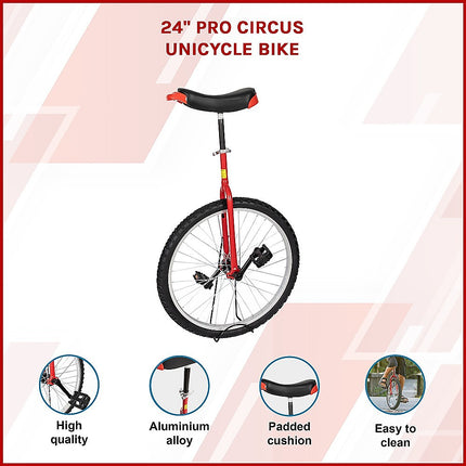 24 Inch Pro Circus Unicycle for Performance Training Indoor Show Use 6
