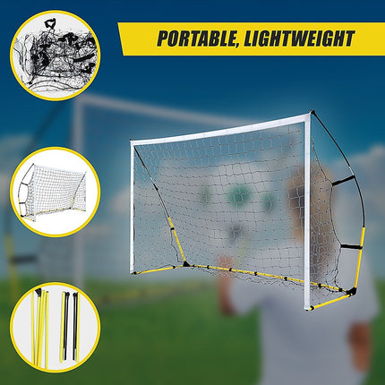 8' x 5' Soccer Football Goal Foot Portable Net Quick Set Up 6