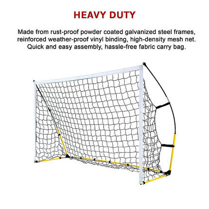 8' x 5' Soccer Football Goal Foot Portable Net Quick Set Up 9